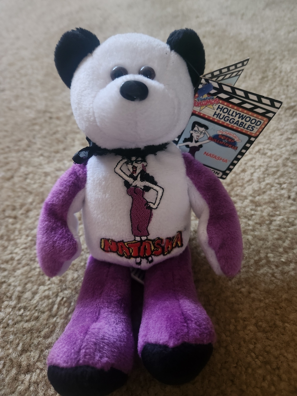 TC Purple and White 'Natasha' Hollywood Huggables Plush Bear